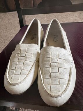 Cliffs by WHITE MOUNTAIN Cream Woven Slip-On Loafers